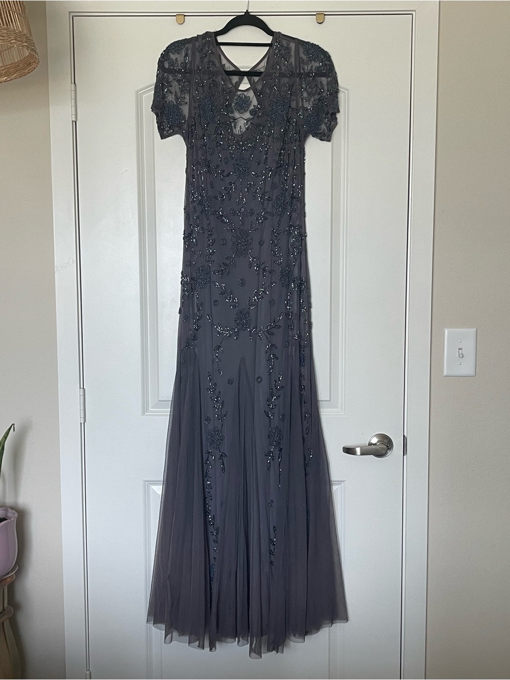 Adrianna Papell Beaded mermaid gown
